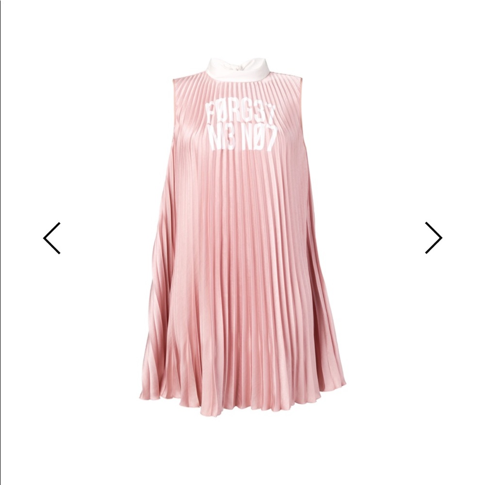 RED Valentino Forget Me Not pink pleated dress RARE ICONIC